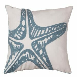 Blue Starfish Contemporarty Style Pillow 18″ x 18″