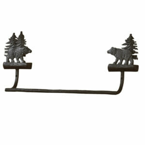 Cast Black Bear Towel Bar – 16″