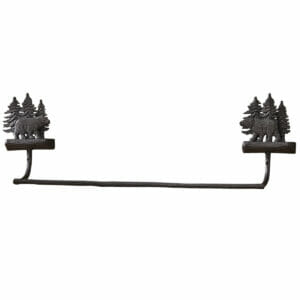 Cast Black Bear Towel Bar – 24″