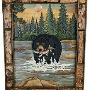 Bear & Fish 28″ x 36″