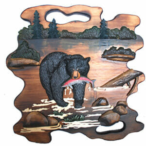 Bear Fishing 24″ x 24″