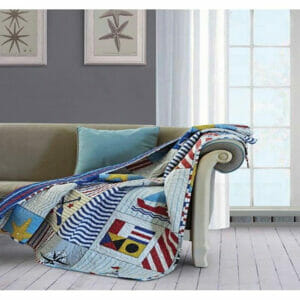 Anchors Away Quilted Throw 50″ x 60″