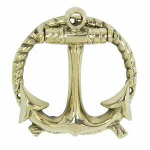 Anchor W/ Rope Door Knocker – Brass 4.5″