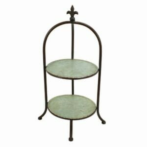 Anitque Metal Dessert Stand (Set of 2) 24″H x 10″ Diameter