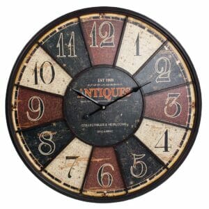 Antiques Clock – 23″ – Wood & Iron