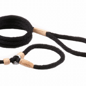 Alvalley Nylon Slip Leash With 2 Stoppers – Black Nylon, 6ft  x 5/16in or 8mm, 1 – Black.