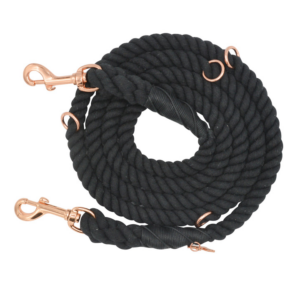 7 Feet Black Hands Free Rope Leash.