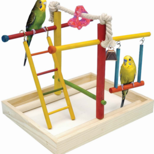 Penn-Plax Bird Life Activity Center – Perfect for Younger or Smaller Birds – Medium Size – Black.