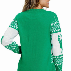 Holly Jolly Reindeer Sweater – Green, 2XL, 1