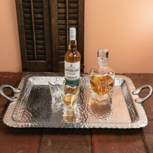 Hammered Scallop Handle Tray 23″ X 18″