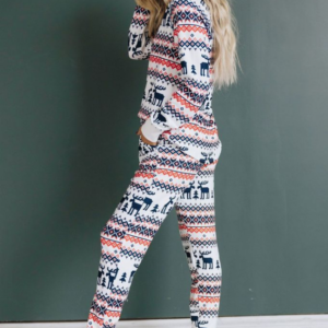 Run Run Reindeer Loungewear Set – Light Grey Large