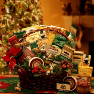 Christmas Gift Baskets – Grand Gatherings Holiday Gourmet Gift Basket, 18x18x15 in, 1