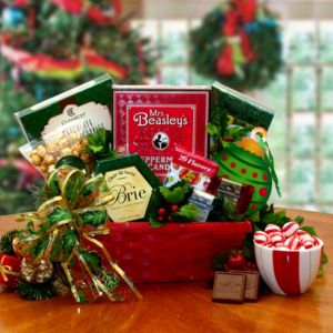 Christmas Gift Baskets – Holiday Greetings Gift Basket, 14x10x12 in, 1