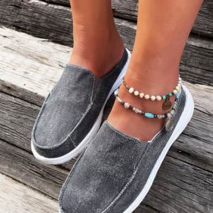 En Bloom | Canvas Gianna Mule – Charcoal, US6.5 / EU37, 1