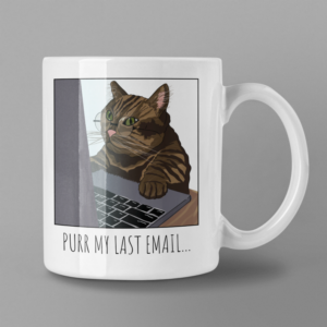 Purr My Last Email Coffee Mug – 15 oz, 1
