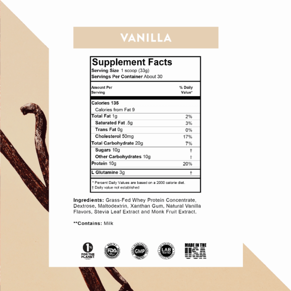 Grass-Fed Whey Recovery - Vanilla, 1 - Image 2