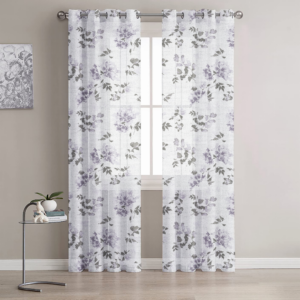 Sondrio Grommet Pair of Curtain Panels    – Lilac, 52″x84″, 1