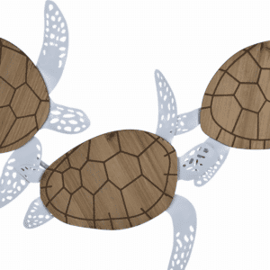 Coastal Swimming Turtles Wall Decor