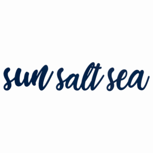 Coastal Blue Sun Salt Sea Script Wall Decor