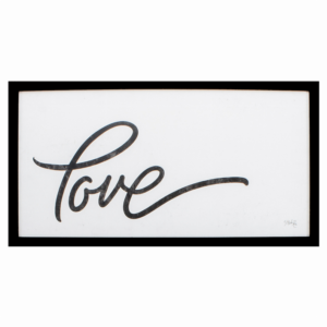 25″ X 13″ Silver Frame Love