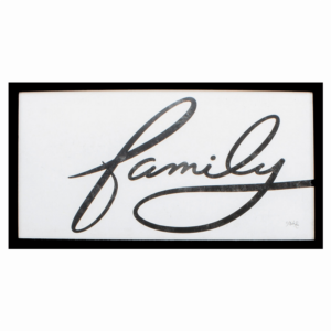 25″ X 13″ Silver Frame Family