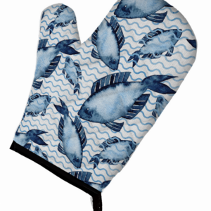 Beach Watercolor Fishes Oven Mitt