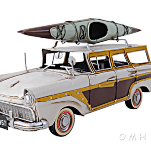 1957 Ford Woody-Look Country Squire Wagon Model with Kayak