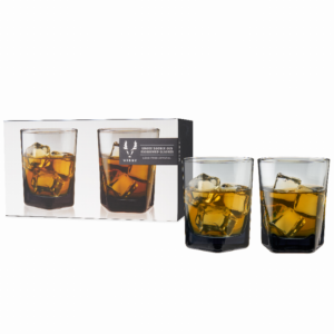 Smoke Double Old Fashioned Glasses By Viski – Grey, 1