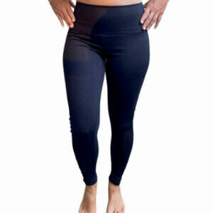 Macrame Yoga Leggings – Black & Rainbow , L (10), 1