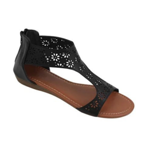 Crazy Daisies Summer Sandals,  Black,  9